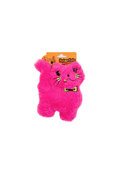 Petzzcats لعبة قطيفة للقطط على شكل قطة مع صوت ماتاتابي وصوت خشخشة باللون الوردي