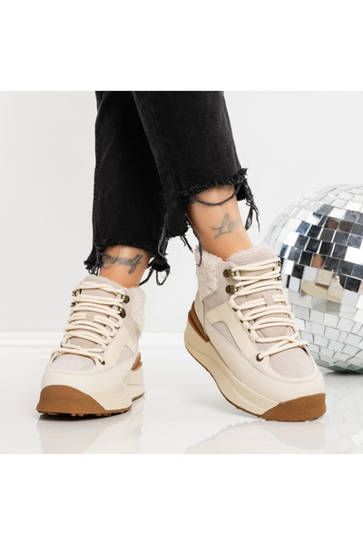 mei Γυναικείες Μπότες YC-11094 Κρεμ