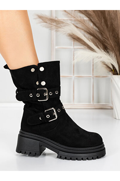 mei Γυναικείες Μπότες 5W81 Μαύρες