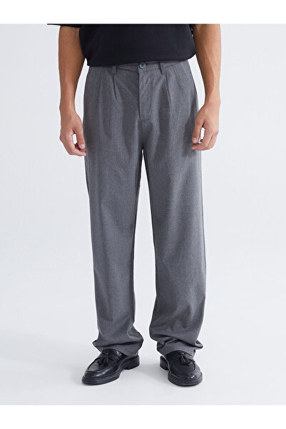 LC Waikiki Gray Comfortable Fit Gabardine Men's Trousers