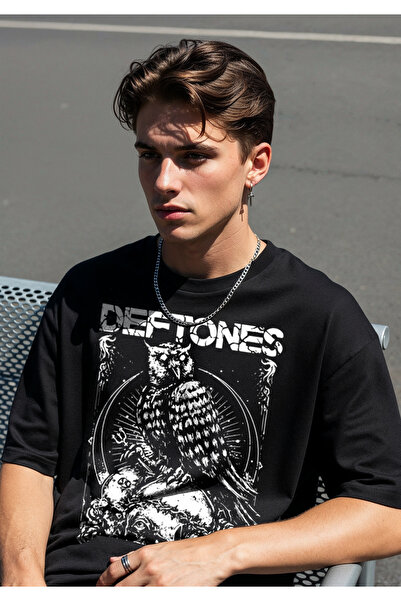 Freak Tshirt Black Color Deftones Printed Unisex Oversized Cut T-Shirt