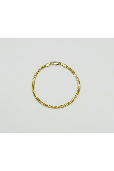 14K Gold Plated İtalyan Nova Hasır Bileklik