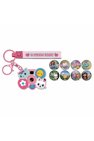 Pyramid جهاز عرض سلسلة مفاتيح بيت الدمية من غابي