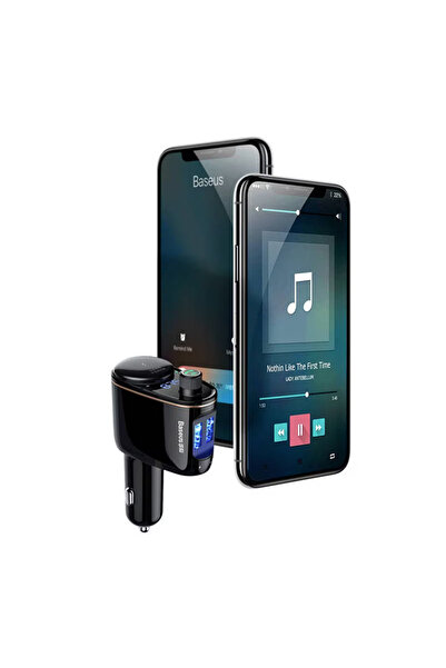 Baseus Transmitator Auto Bluetooth, Incarcator Masina - (CCHC000001) - Black