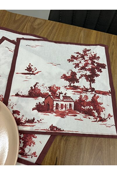 Elvya Toile De Jouy Monet American Service Set of 6 |   35X45 cm |   100% Cotton Digital Printed |   Country Style