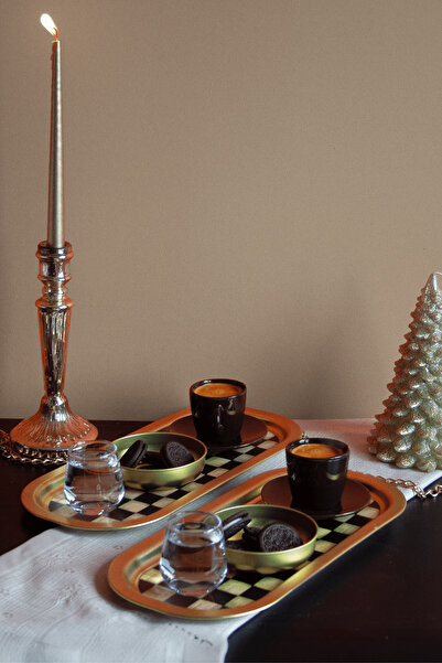 Sarkap Home 2'li Oval Sunumluk Tepsi - Dama