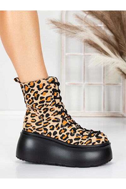 mei Ghete Dama cu Platforma 56WL11 Leopard