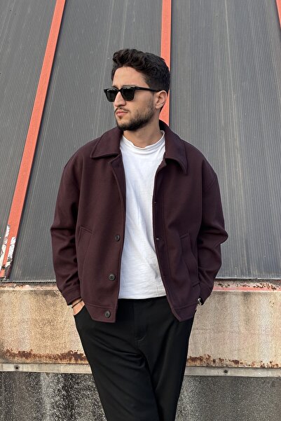 inpool Shirt Collar, Oversize-Fit, Old Money Culture, Button, Stamped Fabric Jacket 24Usec05