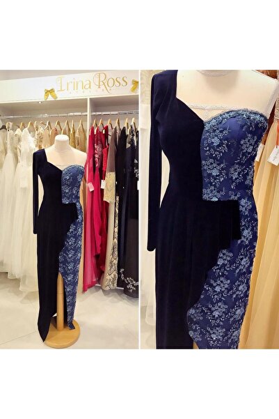 Irina Ross Lace and Velvet Dress