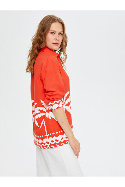 Faik Sönmez Γυναικεία φούστα Resort με μονόχρωμο μοτίβο παλάμης