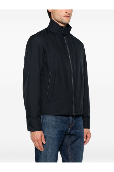 PAUL&SHARK Men's Regular Fit Mock Neck Zippered Long Sleeve Navy Blue Jacket 15312400-013