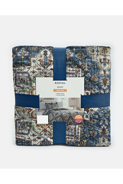 REDTAG Grey 2 Piece Velvet Quilt (Single Size)