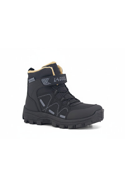 Elit Lagoos 679 Black Cold-Proof Velcro Boys' Boots