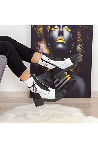 mei Women's Boots NX121 Black-White