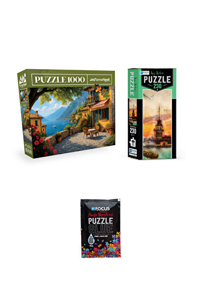 Neverland 1000 PARÇA PUZZLE GÜNEŞLİ TERAS VE 230 PARÇA KIZ KULESİ VE PUZZLE Y...