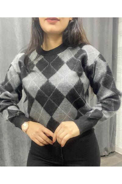 EGELİMODA Short Beard Knitwear Crop Sweater