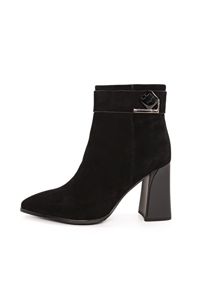 advancer Γυναικεία Μποτάκια με Χοντρό Τακούνι K615-1R Μαύρα