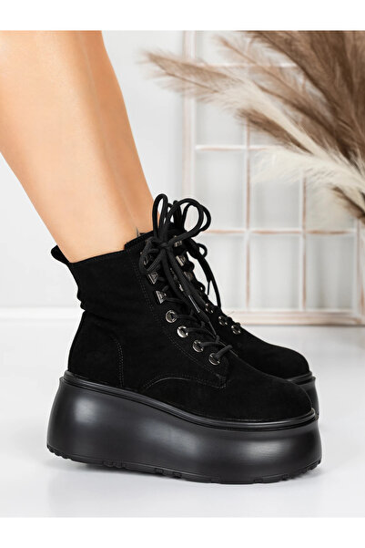 mei Ghete Dama cu Platforma 56WL16 Negru