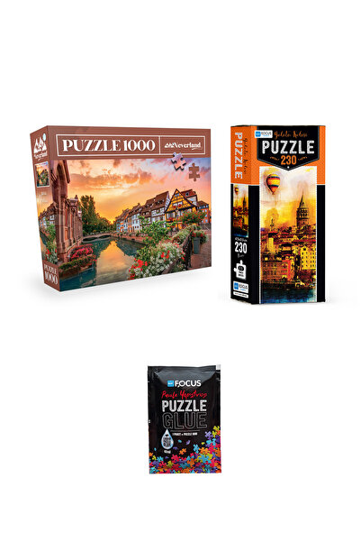 Neverland 1000 PARÇA PUZZLE COLMAR VE 230 PARÇA GALATA KULESİ VE PUZZLE YAPIŞTIRICISI