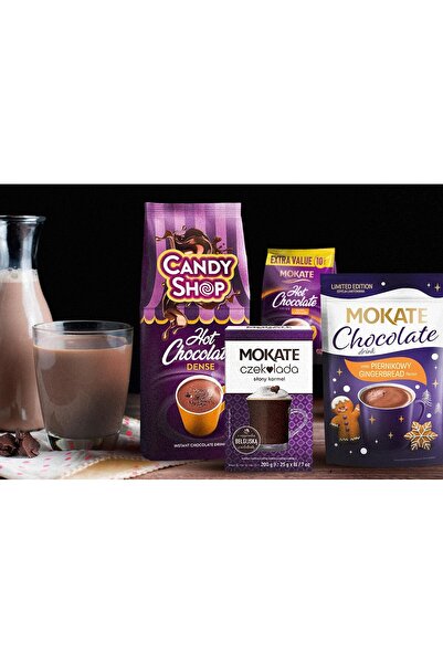 mokate مشروب الشوكولاتة الساخنة بنكهة الكراميل المملح، 10 أكياس، 180 غرام