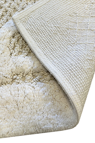 Chilai Home Rueso Ecru 2-Piece 100% Cotton Bath Mat Set