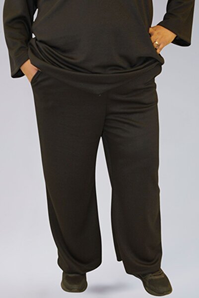 MAKSEN TEKSTİL Seasonal Tracksuit Set - Ecrin Fabric Large Size Tracksuit Set