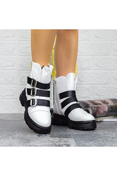 mei Women's Boots 2MX366 Black-White