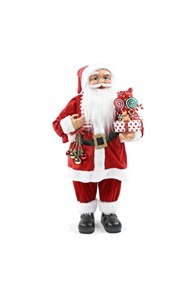 Lumi LUXURY Santa Claus, red + white, height 60 cm