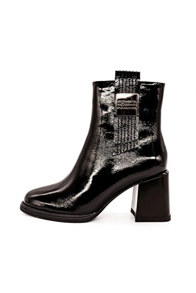 advancer Γυναικεία Μπότες με Χοντρό Τακούνι K2086-122Q Μαύρα