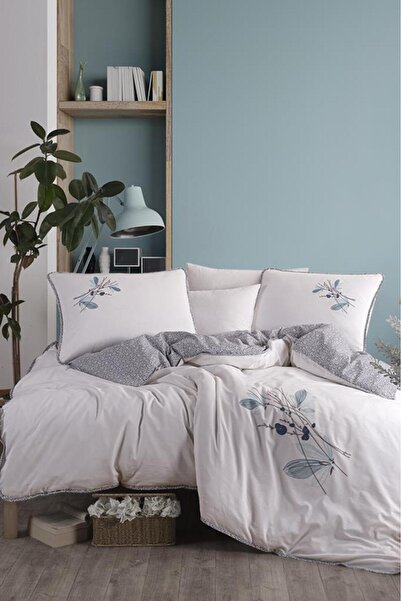 Çeyiz Diyarı طقم غطاء لحاف مزدوج من فلوش لينيا مكون من 6 قطع مصنوع من القطن ب...