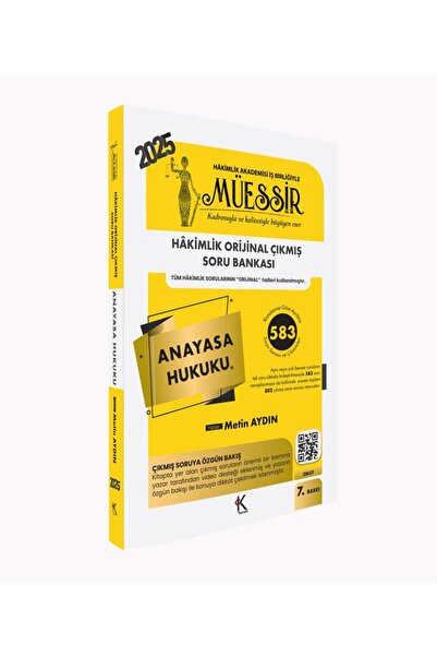 Kuram Kitap MÜESSİR Anayasa Hukuku Soru Bankası