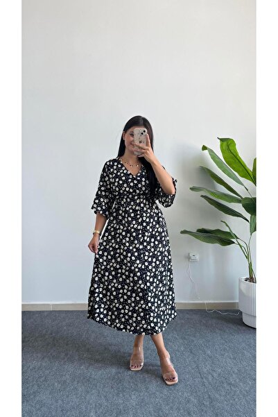 Pera فستان أوريا باباتيا بنقشة الجرس - أسود