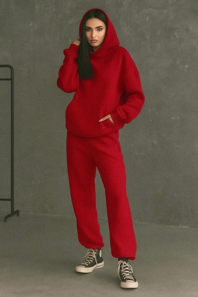 NUDEQUEEN Fleece-Lined 3 Thread Thick Bottom-Top Suit B4016