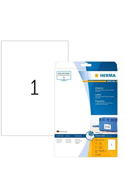Herma Adhesive Label Sheets – 25 Pack White A4 Size