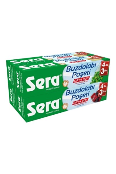 SERA Refrigerator Bag 3+1 20 Pieces Medium 2 Pieces