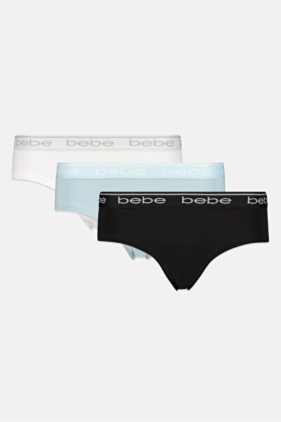 Bebe بيكيني نسائي بشعار العلامة التجارية، 3 قطع، متعدد الألوان