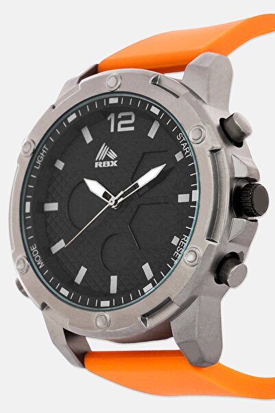 RBX Women P4390-22072894 Silicon Strap Digital Watch 40 mm, Orange