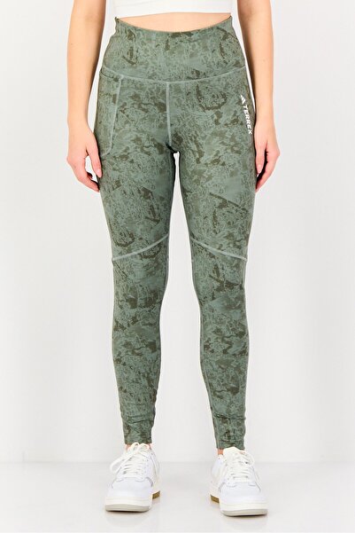 adidas Women Tight Fit Brand Logo Training Leggings, Sage Green