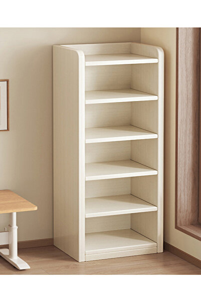 KEKE 6 Layers Multifunction Storage Bookcase Display Thick Wood Furniture Storage Rack for Bedroom.