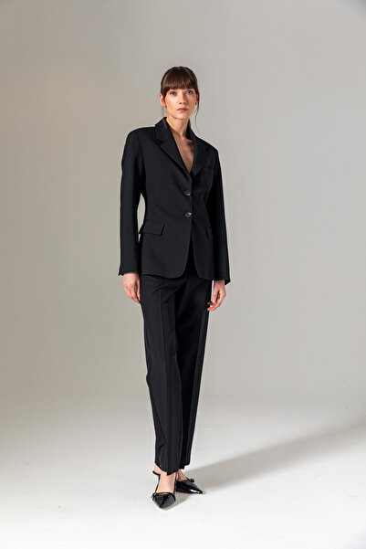 Berr-ın Класичні брюки з високою талією, чорні