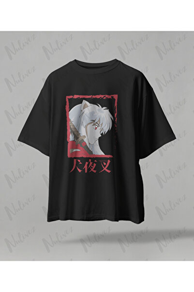 Nulivez Anime Inuyasha Design Printed High Quality Compact Unisex Oversized T-Shirt