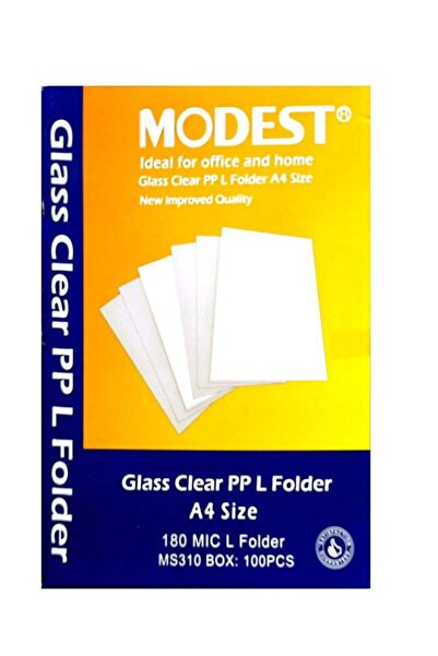 Modest A4 L-Shape Folder Box – 100 Clear Pieces