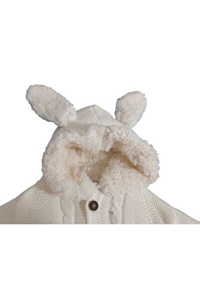 Enfal Wersoft 3 iplik Triko Patiksiz ve Kapişonlu Tavşan Kulaklı Kışlık Tulum