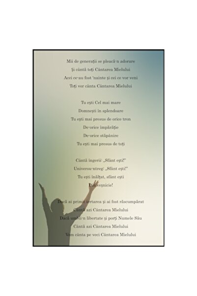 OEM Tablou creștin „Cântecul Mielului” 42 x 32 cm - Negru