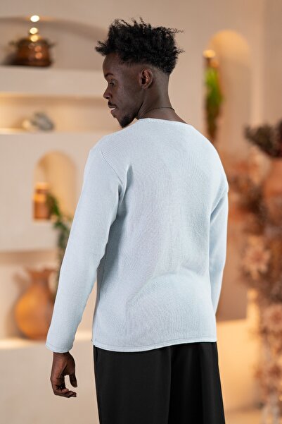 AKÇAYLAR Regular Fit Stretch Fabric Self Striped Transitional Sports Sweater