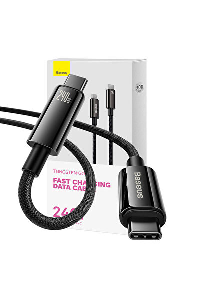 Baseus Cablu USB-C la USB-C Tungsten Gold 240W 3m (negru)