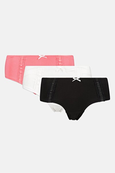 Bebe ملابس داخلية نسائية سادة، 3 قطع، متعددة الألوان