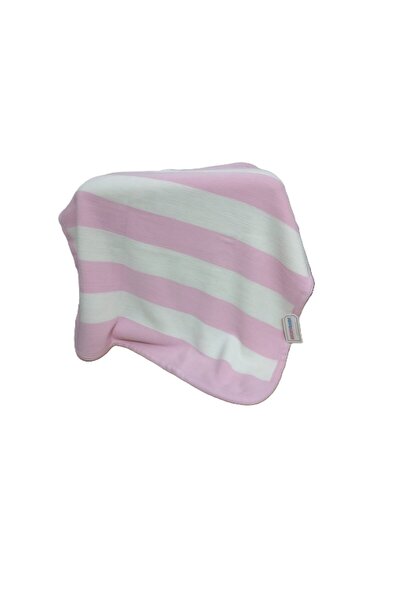 Story Bebe3 Yarn Striped B Piped Wersoft Knitwear Winter Blanket with Fleece Inside 80 X 80 cm