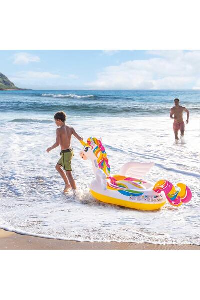 Intex Unicorn Pool Floater, 57561, Multicolor, Unicorn Ride-On, L