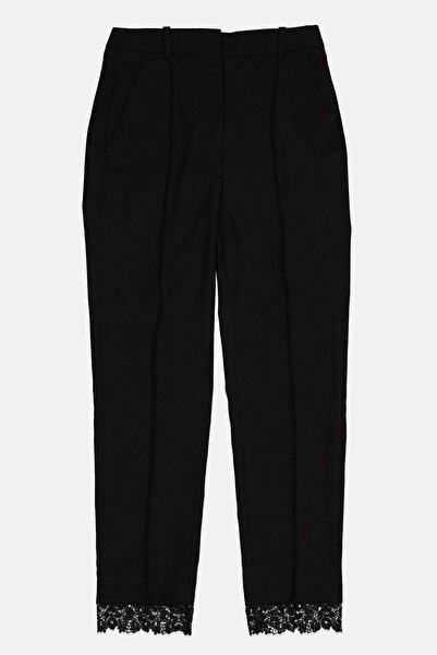 The Kooples Women Regular Fit Plain Dress Pants, Black